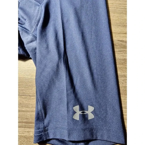 Under Armour Project Rock Heat Gear Compression Shorts Navy Size Medium New - Picture 2 of 9